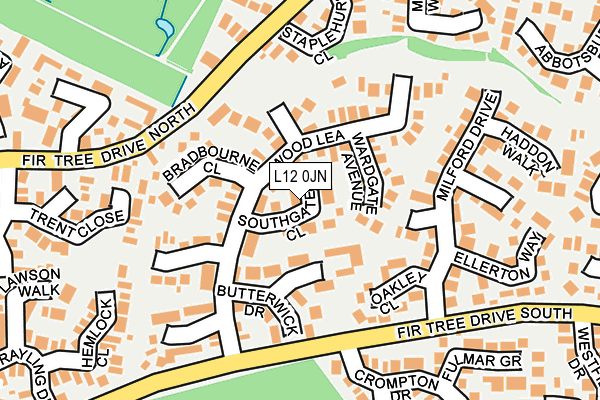 L12 0JN map - OS OpenMap – Local (Ordnance Survey)