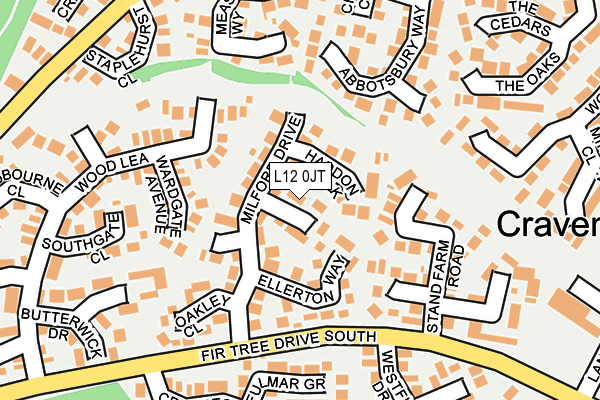 L12 0JT map - OS OpenMap – Local (Ordnance Survey)