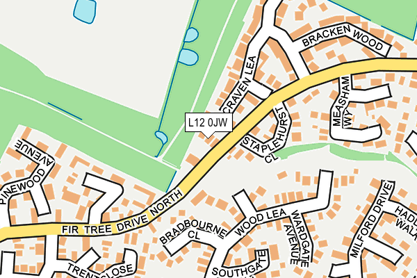 L12 0JW map - OS OpenMap – Local (Ordnance Survey)