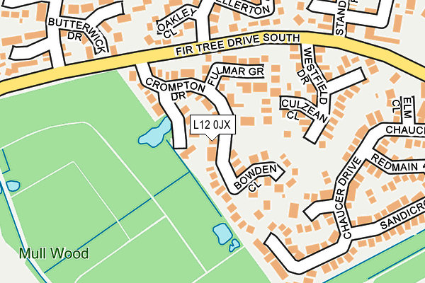 L12 0JX map - OS OpenMap – Local (Ordnance Survey)
