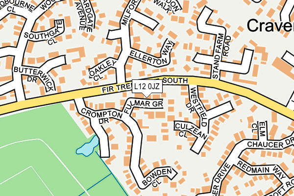 L12 0JZ map - OS OpenMap – Local (Ordnance Survey)