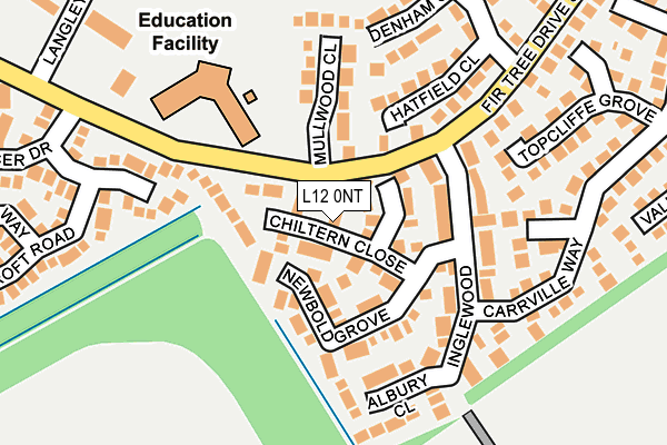 L12 0NT map - OS OpenMap – Local (Ordnance Survey)