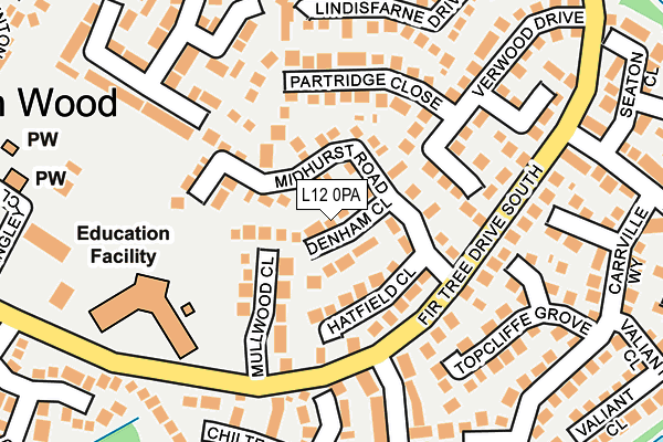 L12 0PA map - OS OpenMap – Local (Ordnance Survey)