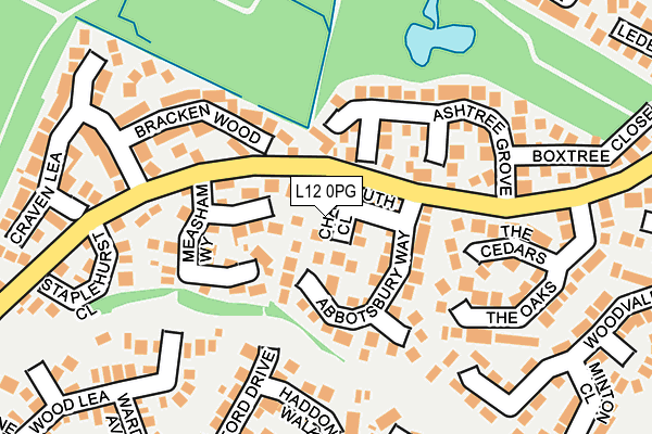 L12 0PG map - OS OpenMap – Local (Ordnance Survey)