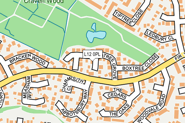 L12 0PL map - OS OpenMap – Local (Ordnance Survey)