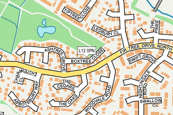 L12 0PN map - OS OpenMap – Local (Ordnance Survey)
