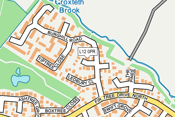 L12 0PR map - OS OpenMap – Local (Ordnance Survey)