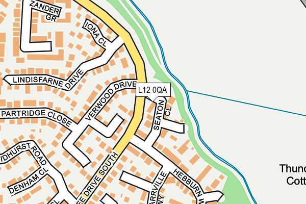 L12 0QA map - OS OpenMap – Local (Ordnance Survey)