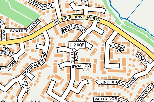 L12 0QF map - OS OpenMap – Local (Ordnance Survey)