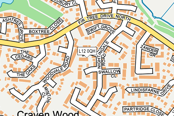 L12 0QH map - OS OpenMap – Local (Ordnance Survey)