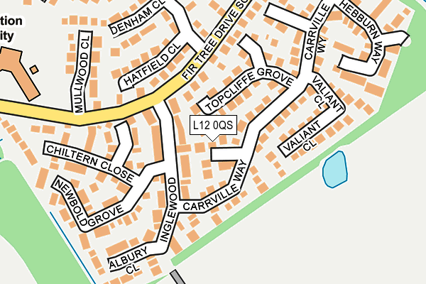 L12 0QS map - OS OpenMap – Local (Ordnance Survey)