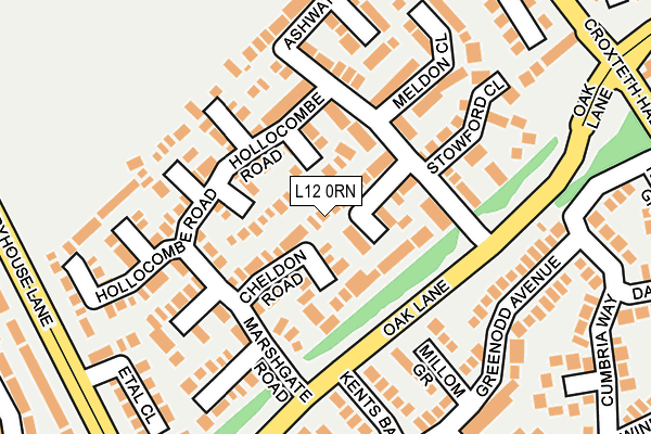 L12 0RN map - OS OpenMap – Local (Ordnance Survey)