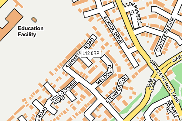 L12 0RP map - OS OpenMap – Local (Ordnance Survey)