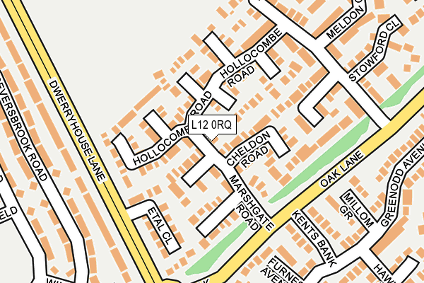 L12 0RQ map - OS OpenMap – Local (Ordnance Survey)