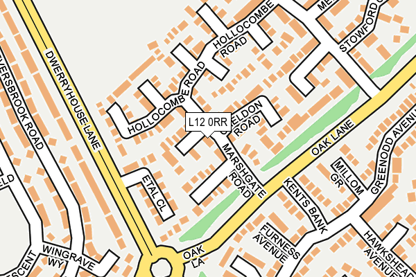 L12 0RR map - OS OpenMap – Local (Ordnance Survey)