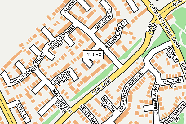 L12 0RX map - OS OpenMap – Local (Ordnance Survey)