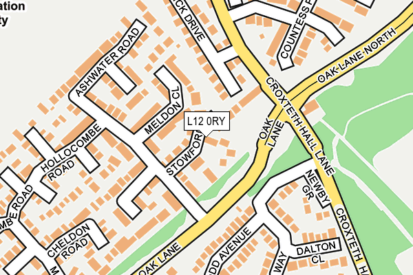 L12 0RY map - OS OpenMap – Local (Ordnance Survey)