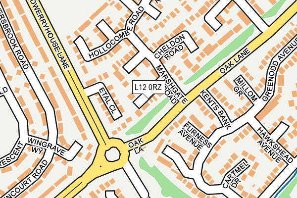 L12 0RZ map - OS OpenMap – Local (Ordnance Survey)