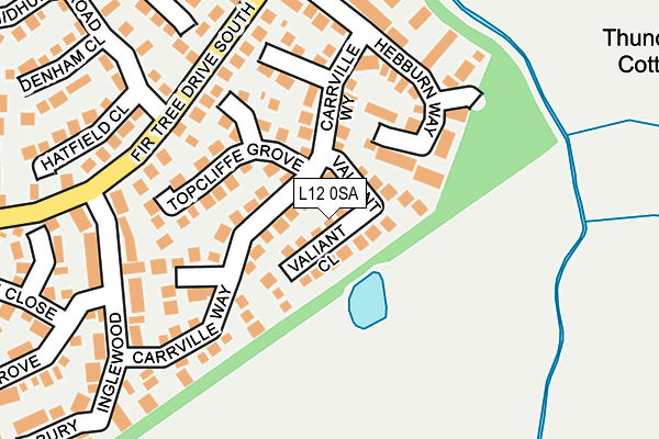 L12 0SA map - OS OpenMap – Local (Ordnance Survey)