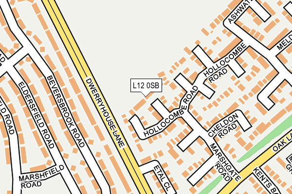 L12 0SB map - OS OpenMap – Local (Ordnance Survey)