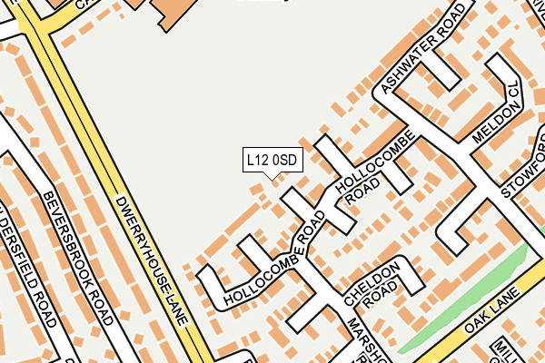 L12 0SD map - OS OpenMap – Local (Ordnance Survey)
