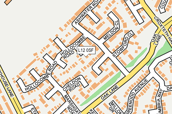 L12 0SF map - OS OpenMap – Local (Ordnance Survey)