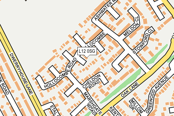 L12 0SG map - OS OpenMap – Local (Ordnance Survey)