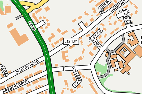 L12 1JY map - OS OpenMap – Local (Ordnance Survey)