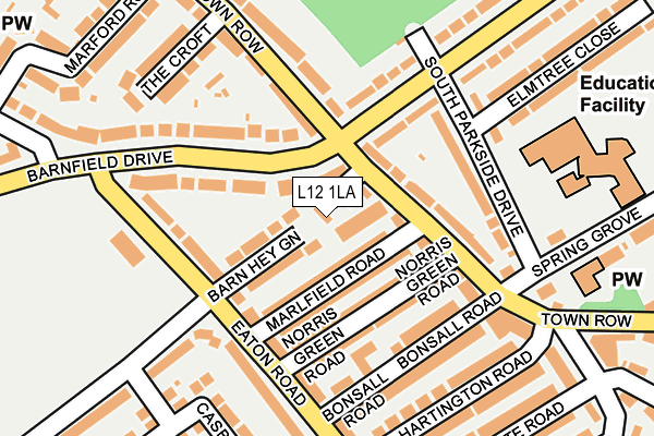 L12 1LA map - OS OpenMap – Local (Ordnance Survey)