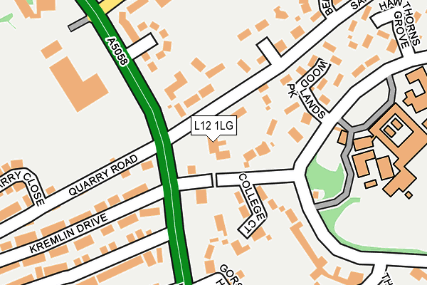 L12 1LG map - OS OpenMap – Local (Ordnance Survey)