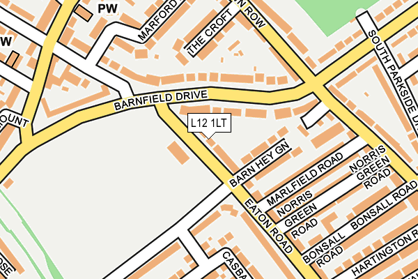 L12 1LT map - OS OpenMap – Local (Ordnance Survey)