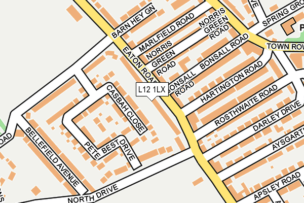 L12 1LX map - OS OpenMap – Local (Ordnance Survey)