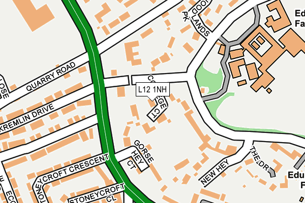 L12 1NH map - OS OpenMap – Local (Ordnance Survey)