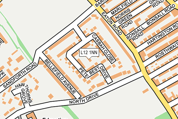 L12 1NN map - OS OpenMap – Local (Ordnance Survey)
