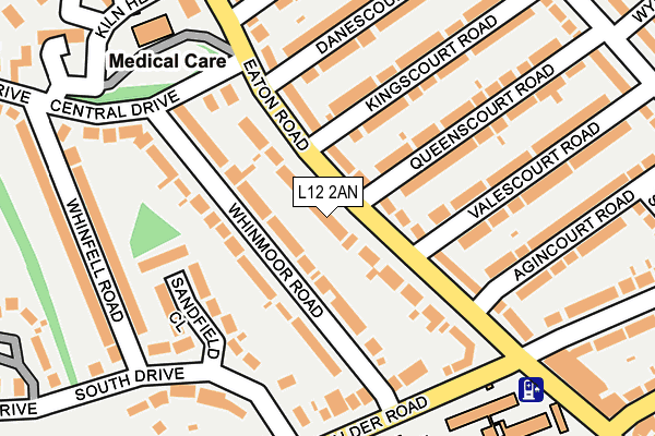 L12 2AN map - OS OpenMap – Local (Ordnance Survey)