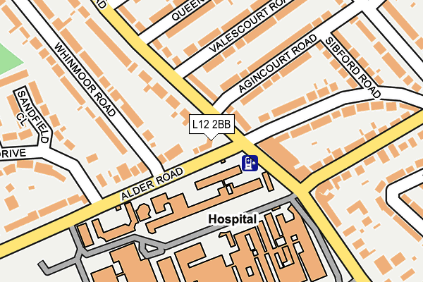 L12 2BB map - OS OpenMap – Local (Ordnance Survey)
