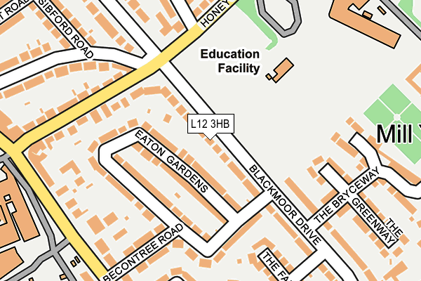 L12 3HB map - OS OpenMap – Local (Ordnance Survey)
