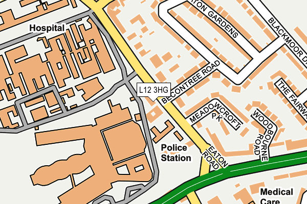 L12 3HG map - OS OpenMap – Local (Ordnance Survey)