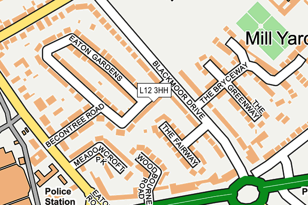 L12 3HH map - OS OpenMap – Local (Ordnance Survey)