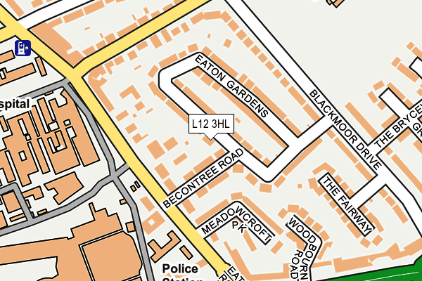 L12 3HL map - OS OpenMap – Local (Ordnance Survey)