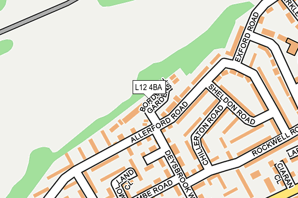 L12 4BA map - OS OpenMap – Local (Ordnance Survey)