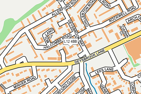 L12 4BB map - OS OpenMap – Local (Ordnance Survey)