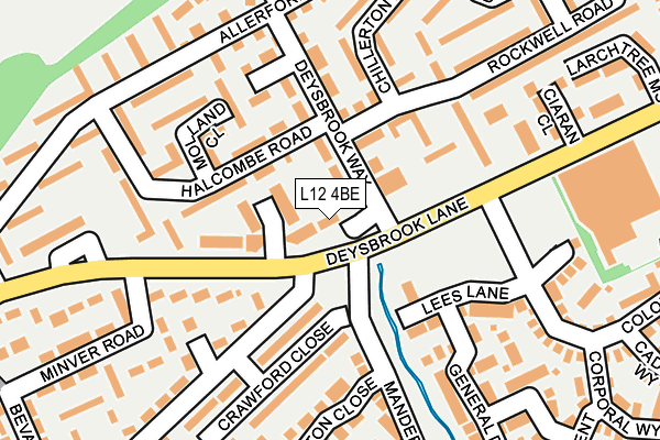 L12 4BE map - OS OpenMap – Local (Ordnance Survey)