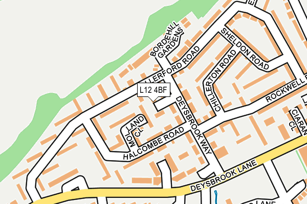 L12 4BF map - OS OpenMap – Local (Ordnance Survey)