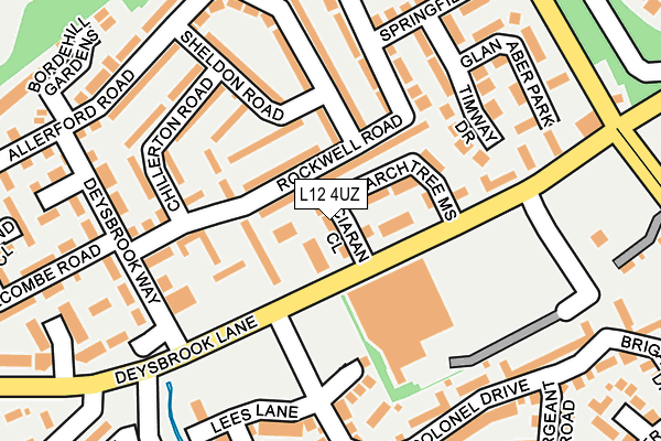 L12 4UZ map - OS OpenMap – Local (Ordnance Survey)
