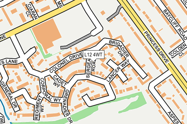 L12 4WT map - OS OpenMap – Local (Ordnance Survey)