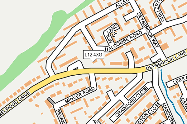 L12 4XG map - OS OpenMap – Local (Ordnance Survey)