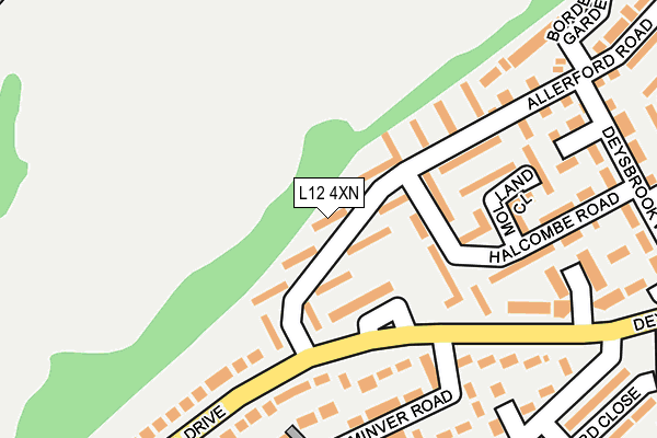 L12 4XN map - OS OpenMap – Local (Ordnance Survey)