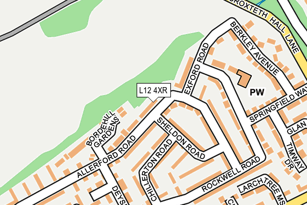 L12 4XR map - OS OpenMap – Local (Ordnance Survey)