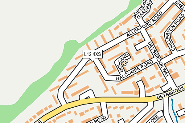 L12 4XS map - OS OpenMap – Local (Ordnance Survey)